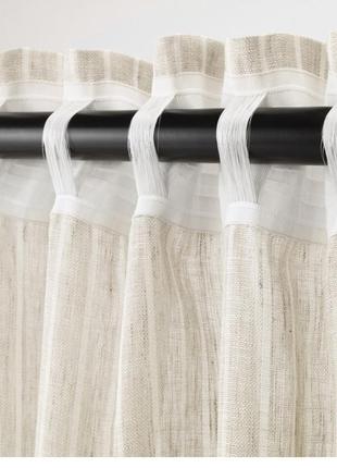 Льняная штора ikea birtine 100% лён