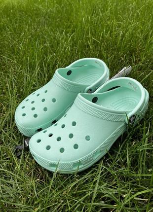 Сабо crocs classic clog mint / white3 фото