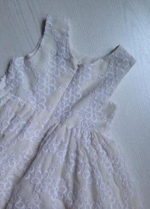 Снижка! фирменное белое молочное платье с пышной юбкой на 2-3роки3 фото