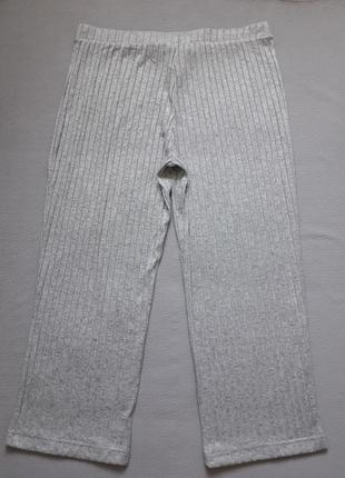 Бесподобные серые домашние брюки в широкий рубчик высокая посадка батал tu woman5 фото