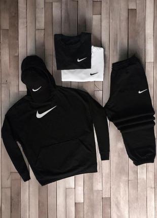 Чоловічий спортивний костюм nike чорний1 фото