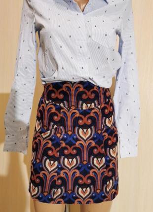 Вельветовая юбка zara высокая талия10 фото