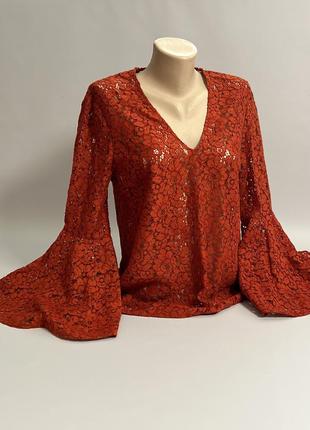 Ажурная блузка zara