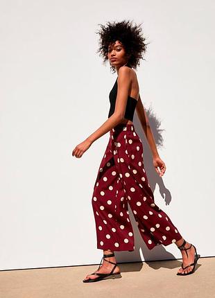 Круті кюлоти штани в горошок від зара zara