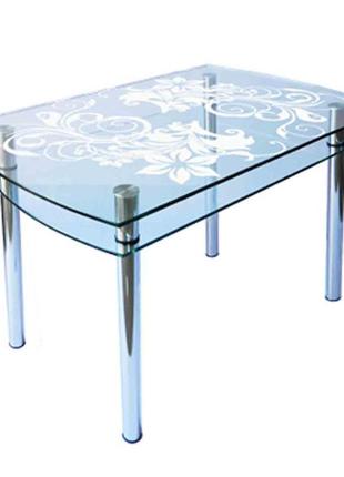 Стіл обідній сткляний кс-4 пісок №27 тм антоник