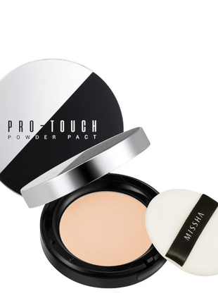 Компактна пудра для обличчя missha pro-touch powder pact spf25/pa++ 10 грам