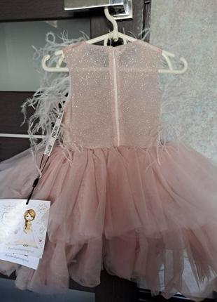 Детское платье коллекционное pollardi kids 9-12мес. 1 год