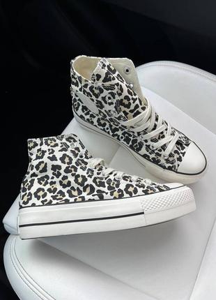 Женские кеды converse leopard8 фото