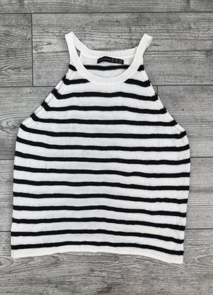 Трикотажний смугастий топ