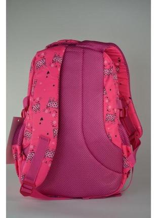 Шкільний рюкзак для дівчинки з красивим малюнком корона з котиками та щільною спинкою2 фото