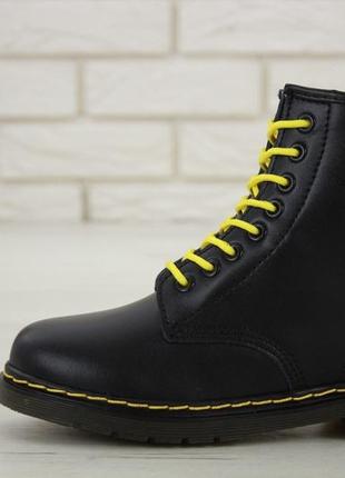 Dr martens ботинки с мехом и сменными шнурками /осень/зима/весна😍2 фото