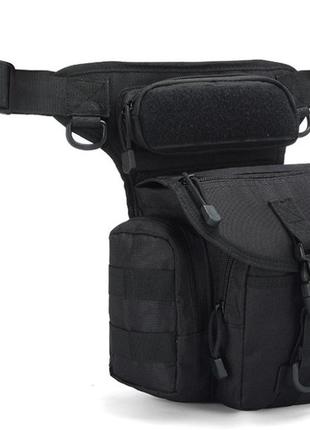 Сумка тактическая поясная набедренная tactical pro цвет черный объем 4 литра