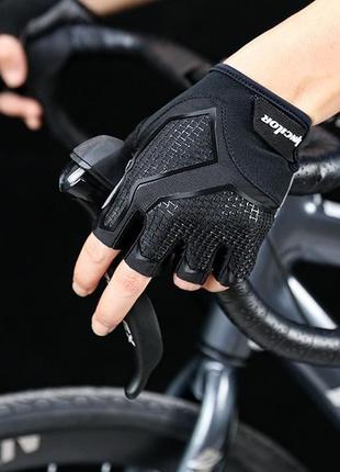 Перчатки спортивные велосипедные  безпалые с гелевыми вставками kyncilor 0405 размер s цвет черный3 фото
