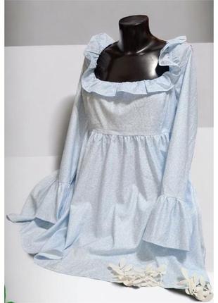 Голубое платье in the style в цветочный принт2 фото