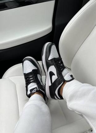 Кроссовки nike sb dunk white black5 фото