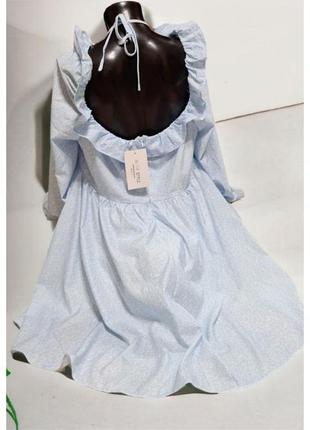 Голубое платье in the style в цветочный принт5 фото