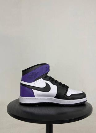 Кроссовки nike air jordan 1 high purple3 фото