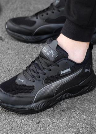 Кросівки puma black2 фото