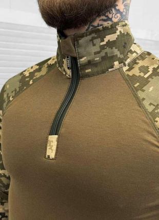 Мужская тактическая рубашка армейская тактическая рубашка военная летняя боевая рубашка убакс зсу7 фото