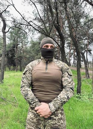 Мужская тактическая рубашка армейская тактическая рубашка военная летняя боевая рубашка убакс зсу9 фото