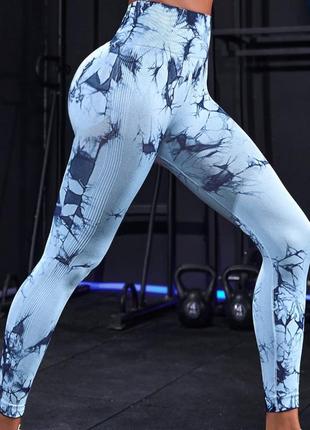 Женские спортивные леггинсы  для фитнеса бега йоги лосины легинсы размер m2 фото