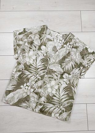 Легкая летняя рубашка h&amp;m с коротким рукавчиком