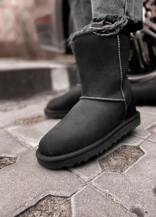 Ugg classic short! жіночі замшеві зимові уггі/ чоботи/ черевики/ місяцеходи 😍 {із хутром}