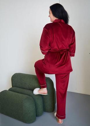 Велюровый домашний костюм пижама р.2xl,3xl,4xl,5xl4 фото