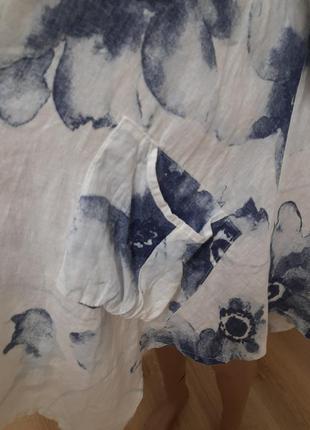 Невероятное бохо блуза рубаха туника лен италия5 фото