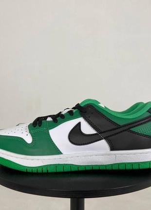 Кроссовки nike sb dunk low pro white/green