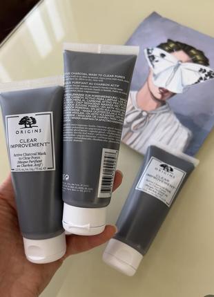 Відлущуюча маска з активованим вугіллям origins clear improvement active charcoal mask to clear pores 75 мл