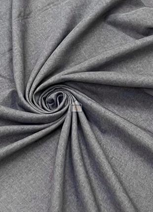 Двосторонній льон для штор california v-42 однотонна шторна тканина, середньо-сірий колір