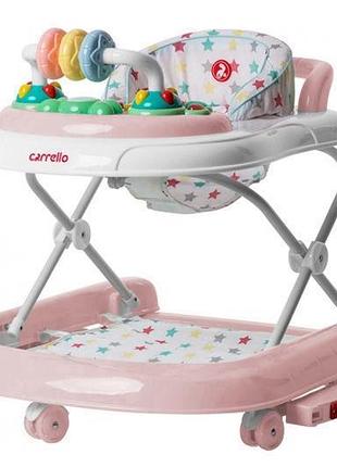 Ходунки torino rose 3 в 1 (ходунки, гойдалка, каталка)crl-9603/3 carrello