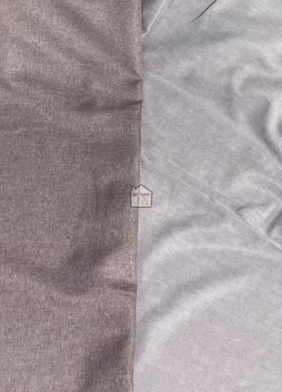 Двусторонний лен для штор california v 41 однотонная шторная ткань, серо-коричневый цвет