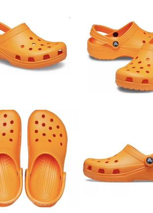 Сабо crocs classic clog orange