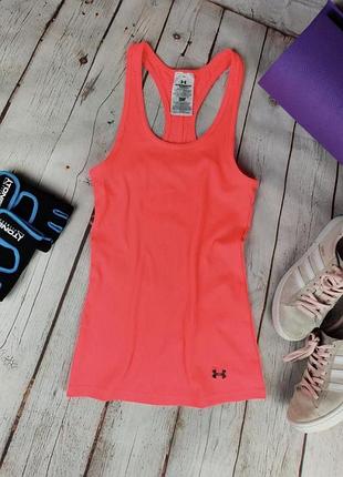Спортивная яркая розовая майка under armour женская беговая футболка топ фуксия