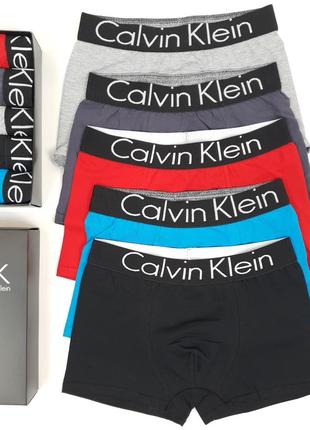 Набор трусов мужских 5шт calvin klein. нижнее белье набор кельвин кляйн. набор трусов для мужчин