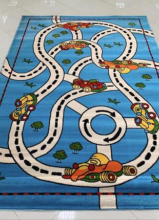 200*300 ковер детский машинки на дороге g010b blue