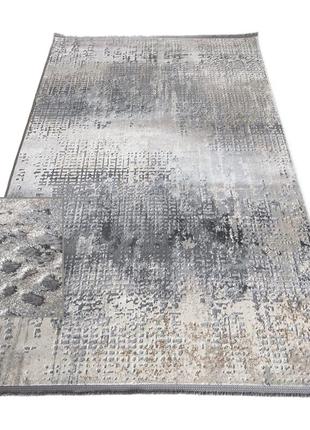 1.5x2.3 mody 6335a (grey / cream) ковер на пол в гостиную, зал, спальню