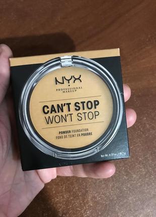 Тональний крем пудра з матовим ефектом для обличчя nyx can’t stop won’t stop1 фото