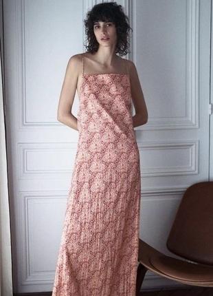Zara платье сарафан с открытой спинкой макси3 фото