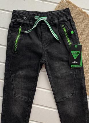 Джинси джогери підліткові для хлопчика, джинси на резинці підліткові,2 фото