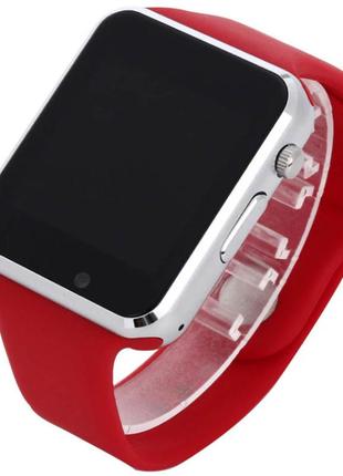 Смарт-годинник smart watch a1 розумний електронний зі слотом під sim-карту + карту пам'яті micro-sd. колір: червоний2 фото