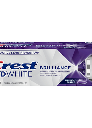 Відбілююча зубна паста crest 3d white brilliance luminous purple