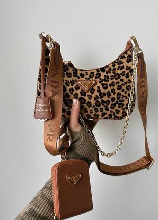 Сумка prada leather leo 2