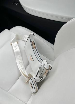 Сумка prada leather white