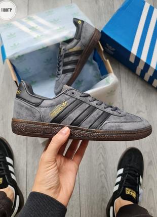 Мужские кроссовки adidas spezial handball dark grey