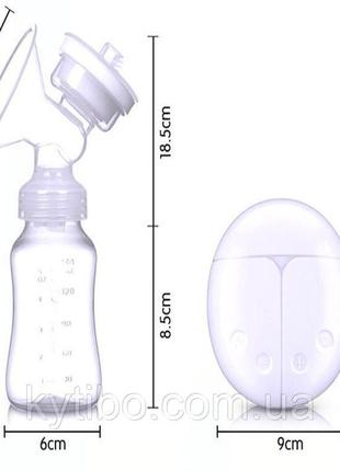 Подвійний електричний молоковідсмоктувач з пляшечкою для мам5 фото