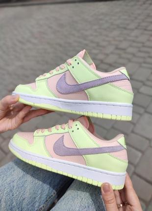 Жіночі кросівки nike sb dunk low lime peach