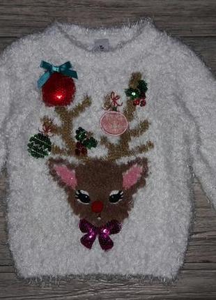 Музыкальная кофточка с подсветкой р.86